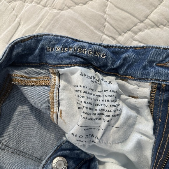 American Eagle Women Size 6 Distressed Next Level Stretch Highest Rise Jegging - Picture 9 of 12